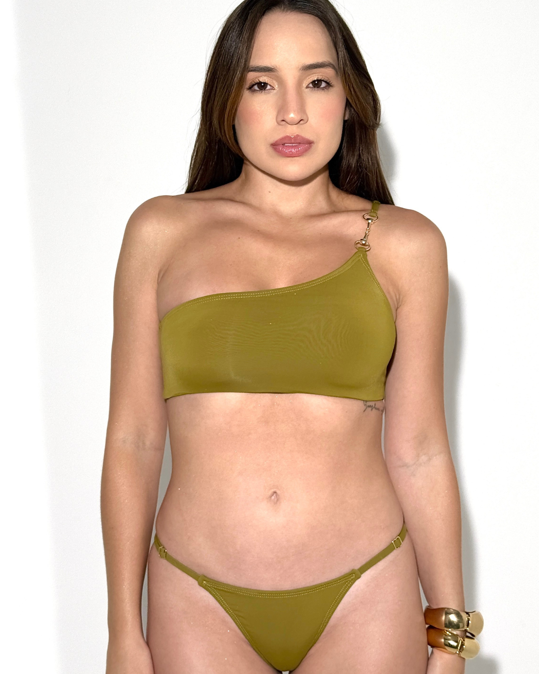 TOP OMBRO SÓ VERDE + CALCINHA BASICA VERDE