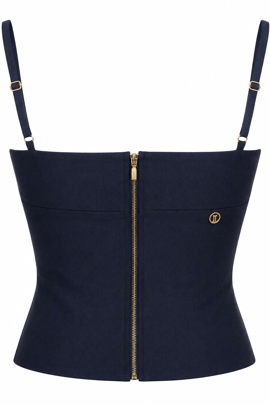 CROPPED PURO LINHO AZUL MARINHO