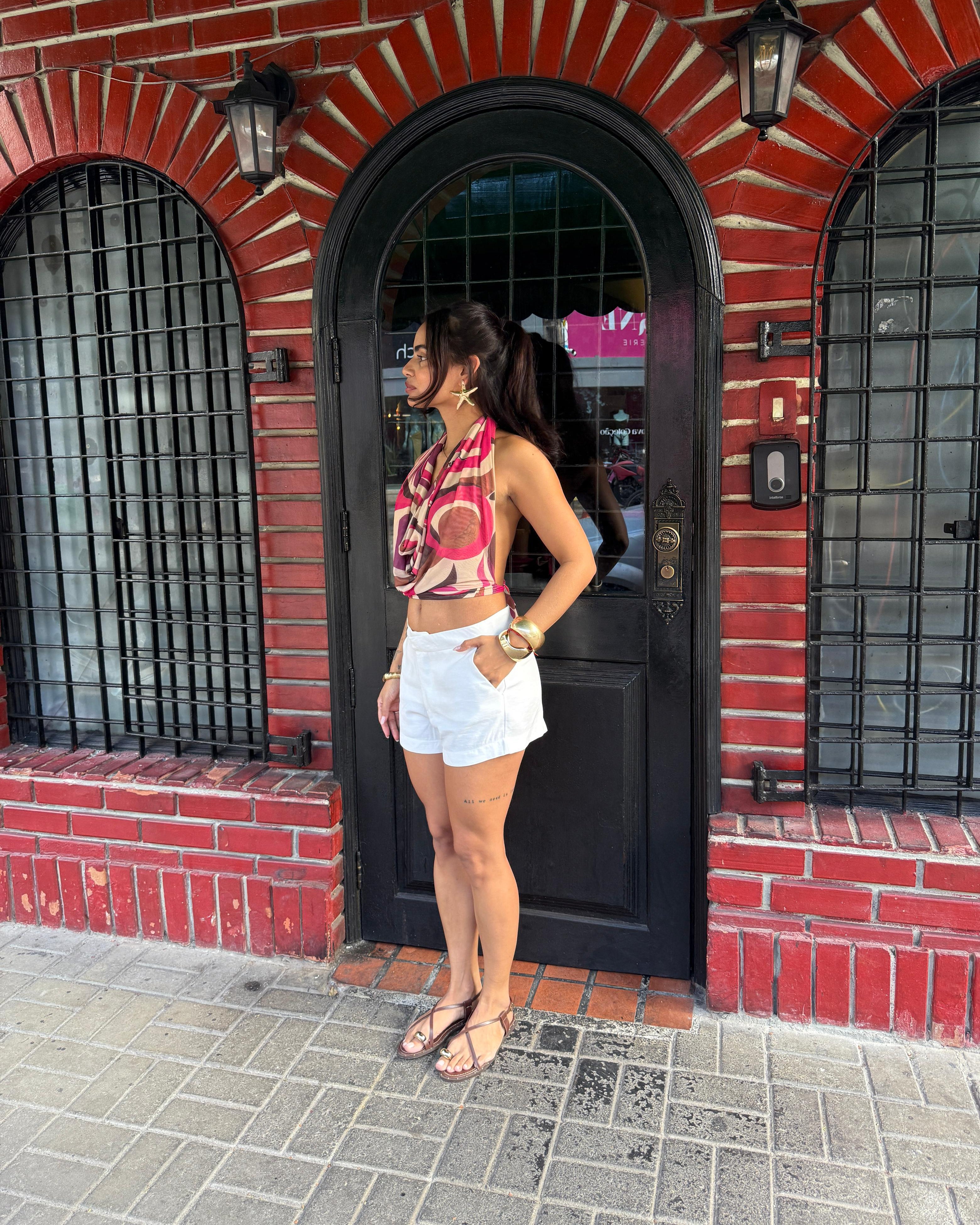 SHORT CAPRI BRANCO