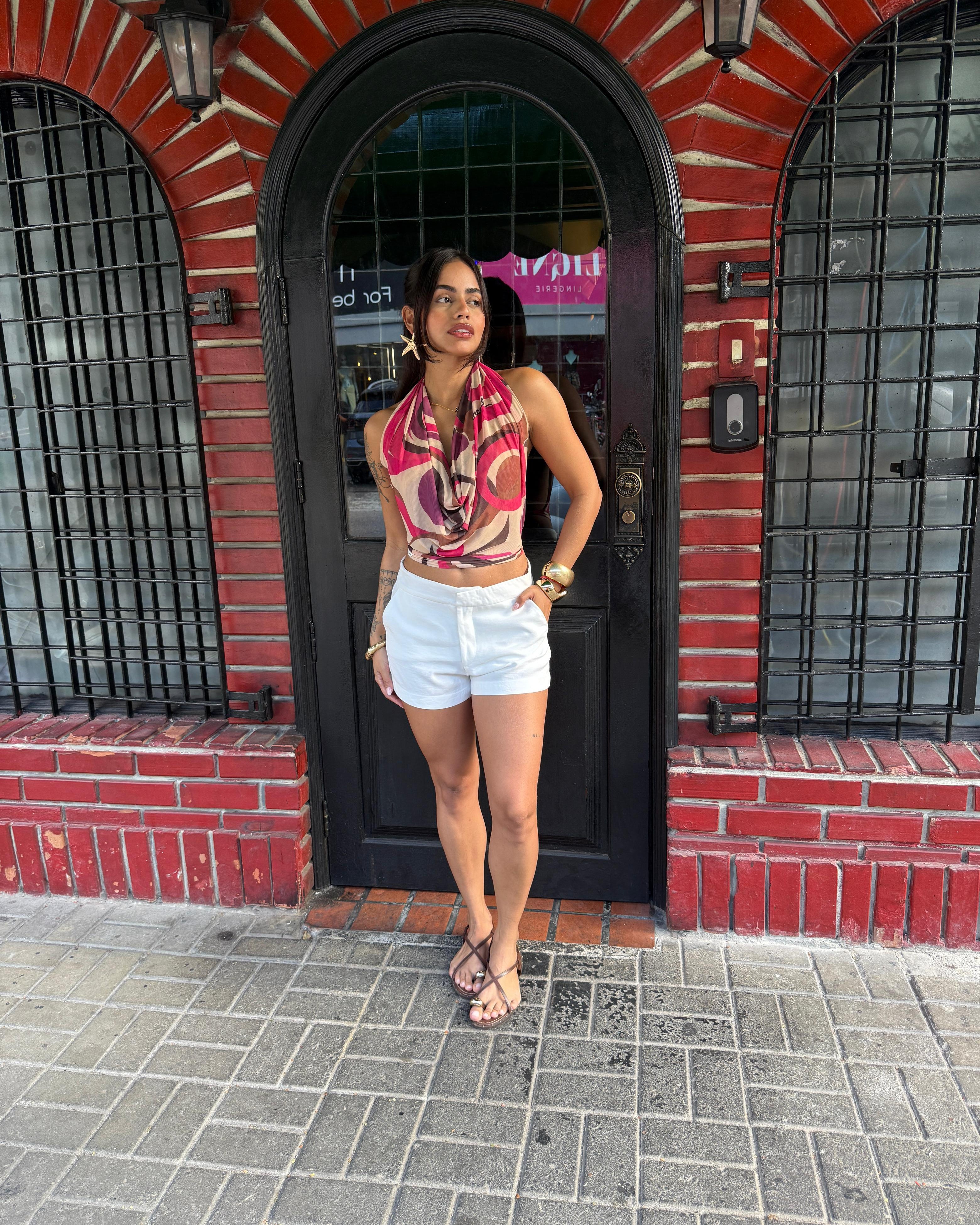 SHORT CAPRI BRANCO