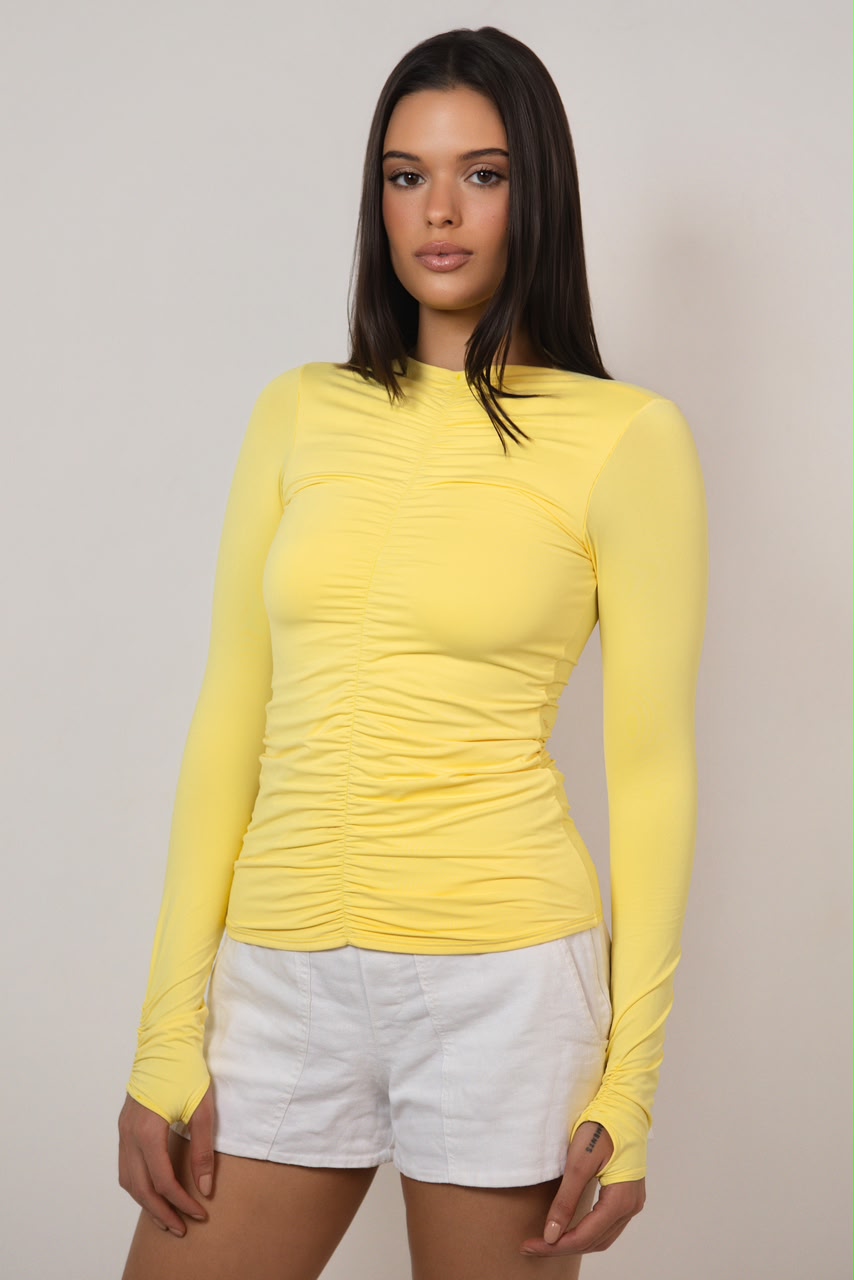 BLUSA LOLA FORRO DUPLO AMARELA