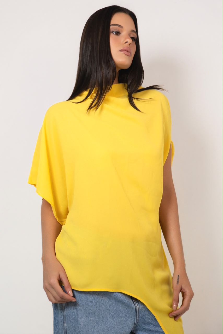 KAFTAN ASSIMÉTRICA AMARELA
