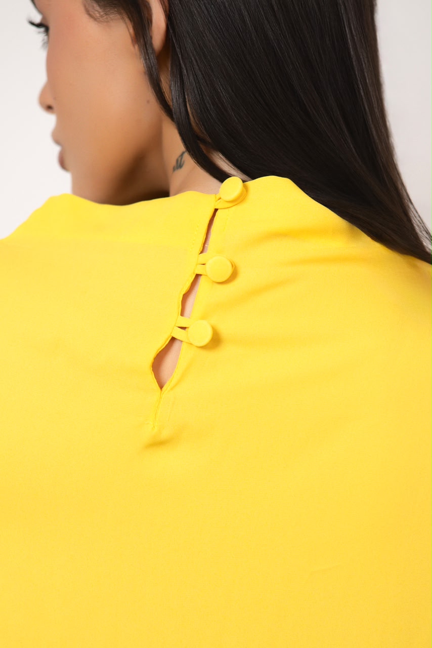 KAFTAN ASSIMÉTRICA AMARELA