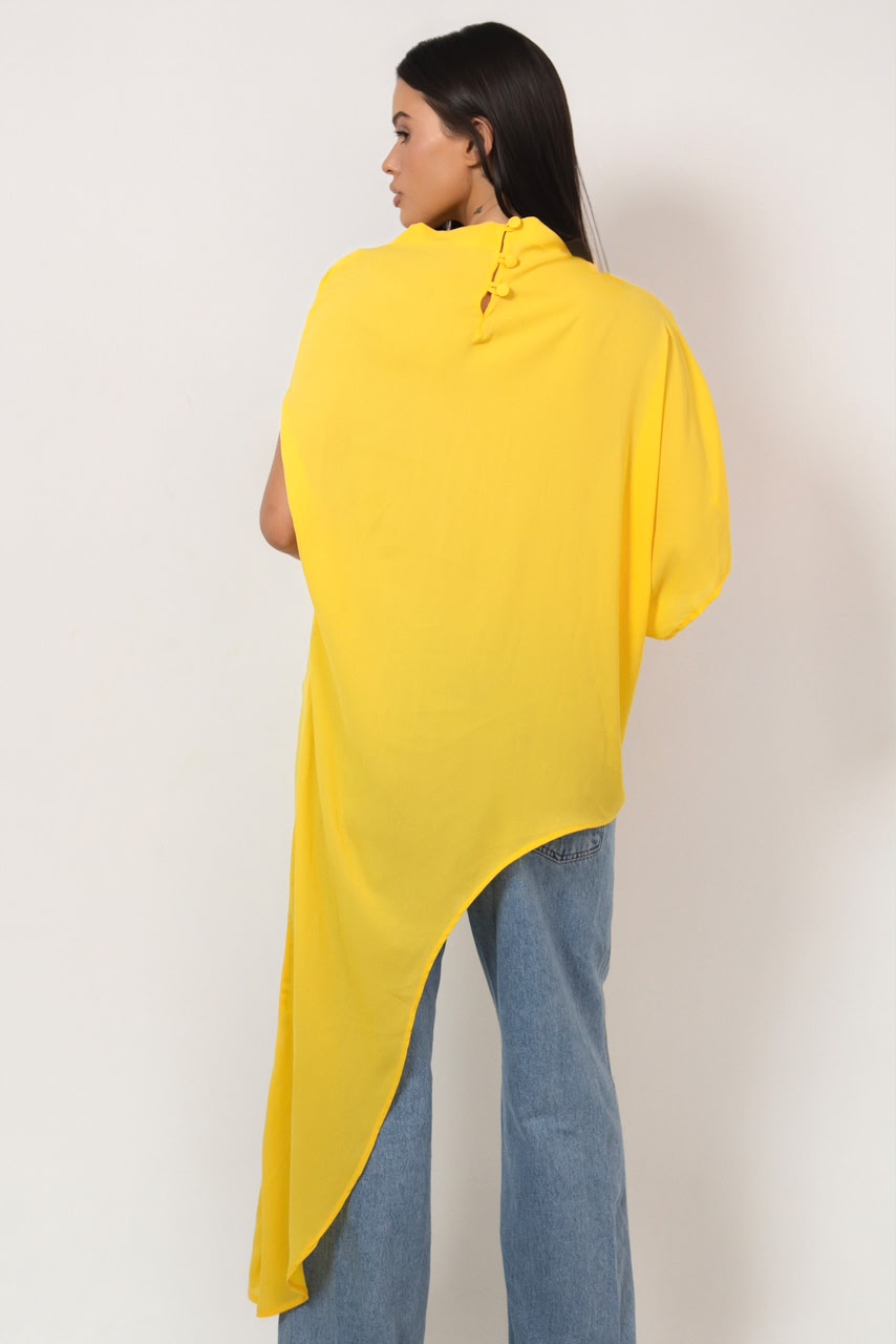 KAFTAN ASSIMÉTRICA AMARELA