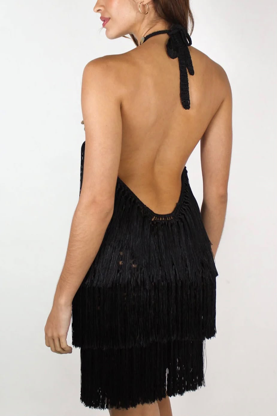 VESTIDO SEREIA PRETO