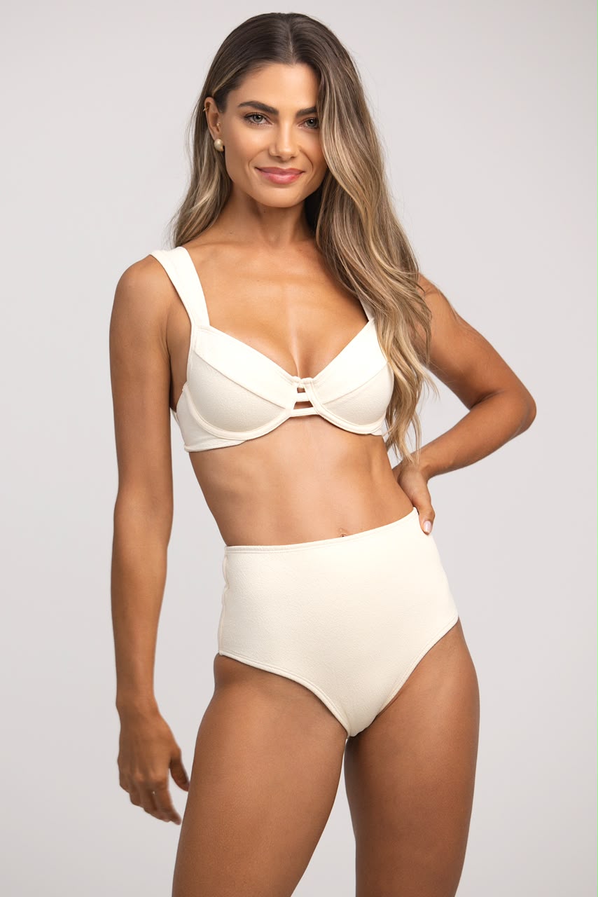 TOP MEIA TAÇA OFF COSTA + CALCINHA HOT PANT OFF COSTA