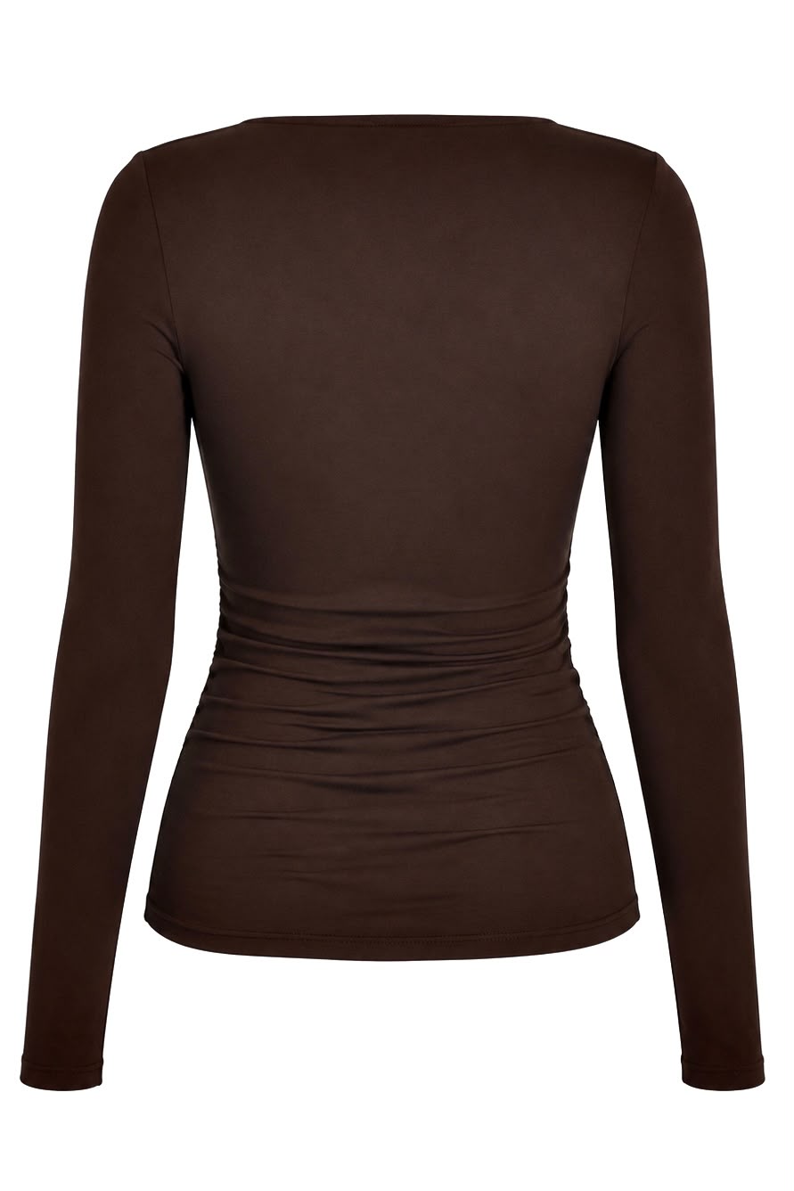 BLUSA LOLA FORRO DUPLO MARROM