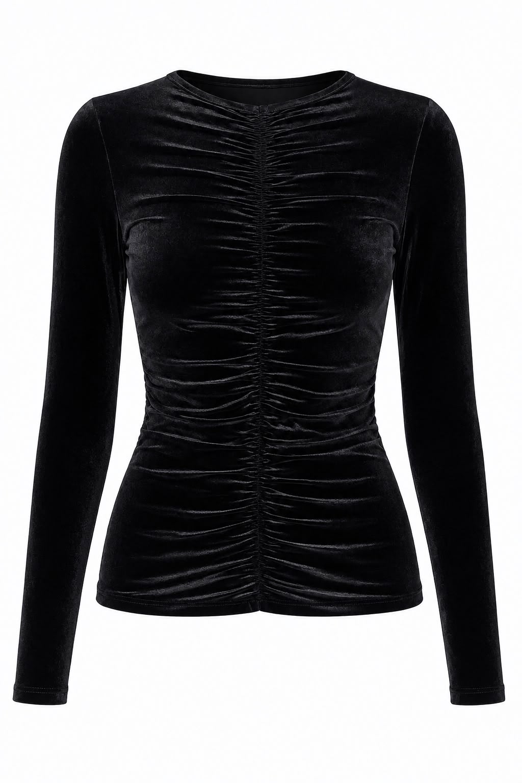 BLUSA LOLA DE VELUDO PRETA