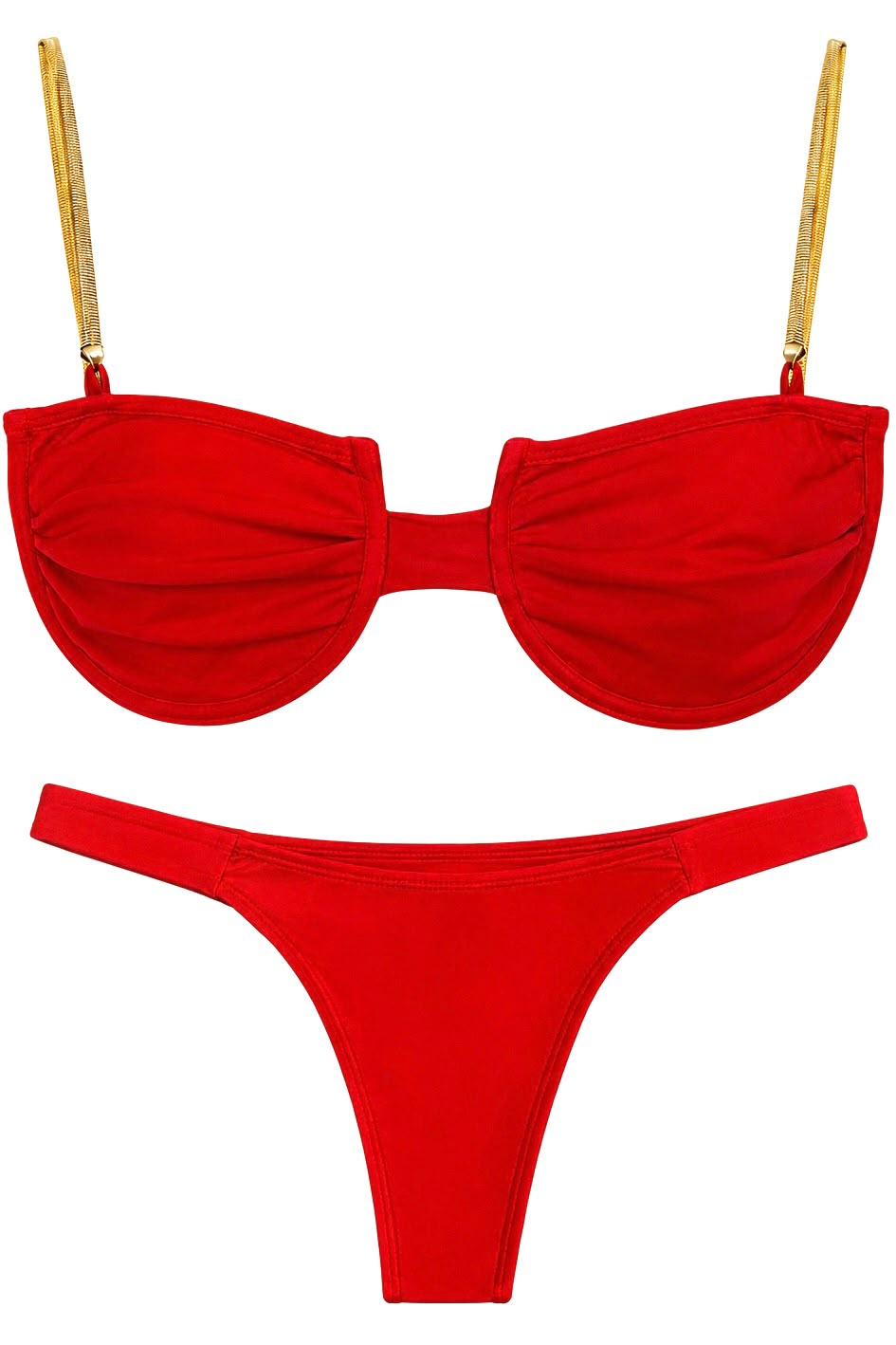TOP MEIA TAÇA STELLA RED + CALCINHA STELLA RED