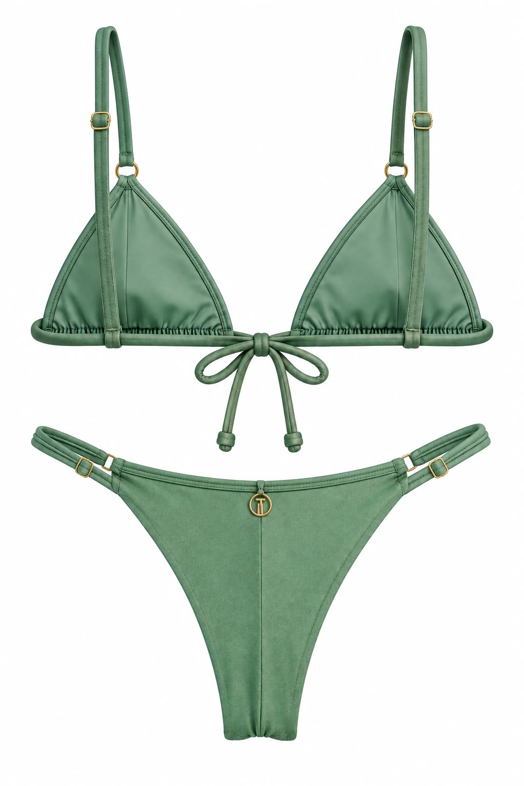 TOP VERDE SERENA BORDADO + CALCINHA VERDE SERENA REGULADORA