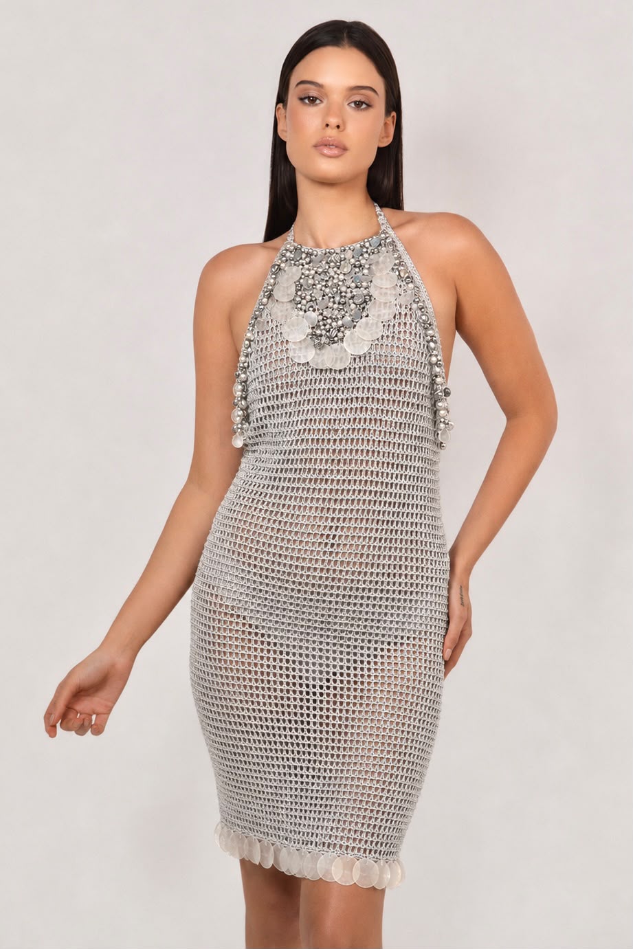 VESTIDO CROCHÊ SILVER