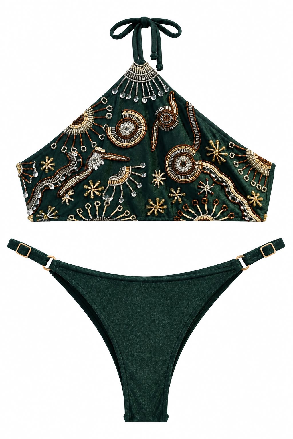 TOP ESMERALDA BORDADO + CALCINHA ESMERALDA